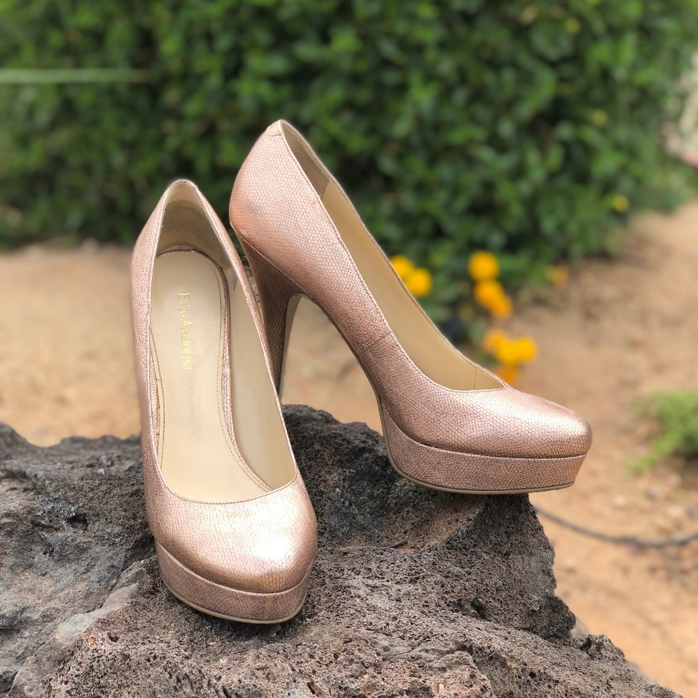 Rose Gold Metallic Enzo Angiolini High Heels